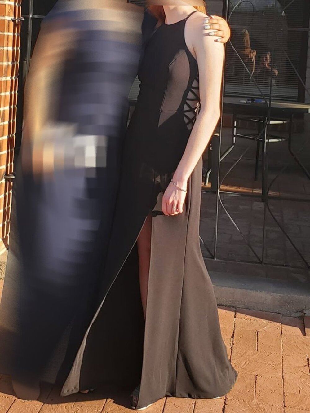 B Smart Black Halter Neck Formal Gown Size 0 / XS Excellent Condition [10179]